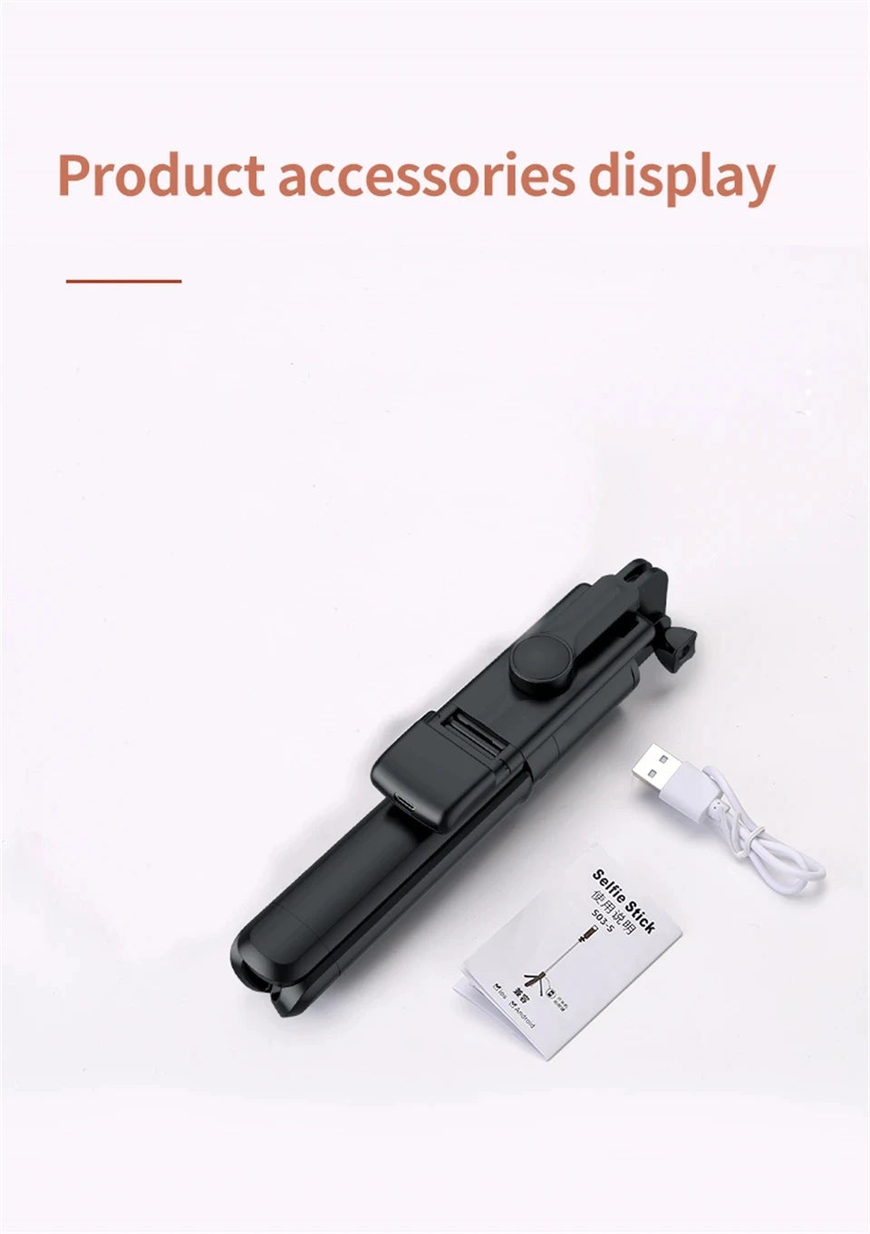 New Tripod for Smartphone Camera, Stand with Bluetooth Shutter and Light, Wireless Selfie Stick Brackets with Phone Holde