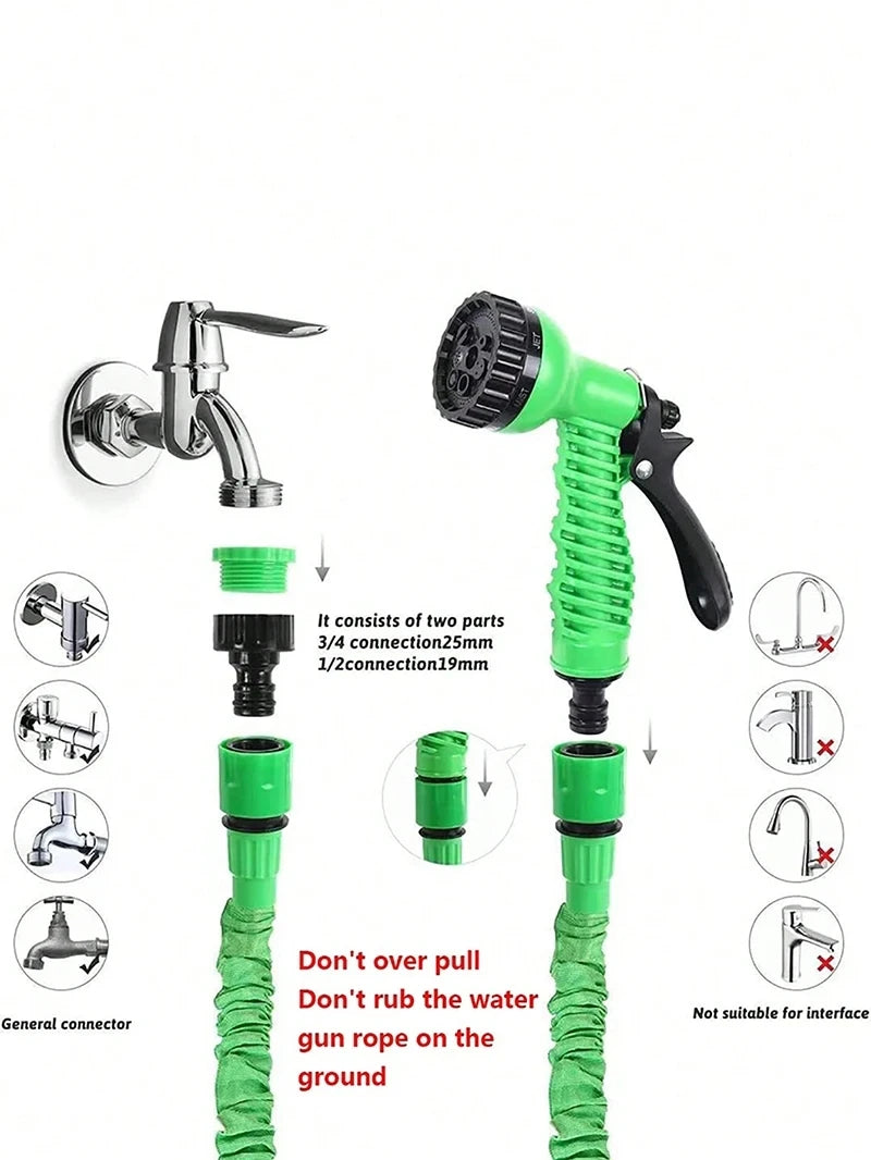 Expandable Magic Hose, High-Pressure Car Wash, 7Water Spraying Functions, Water Gun, Home Garden Watering Hose garden hose