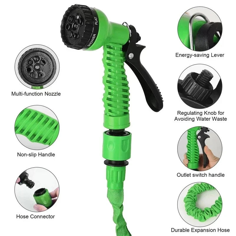 Expandable Magic Hose, High-Pressure Car Wash, 7Water Spraying Functions, Water Gun, Home Garden Watering Hose garden hose