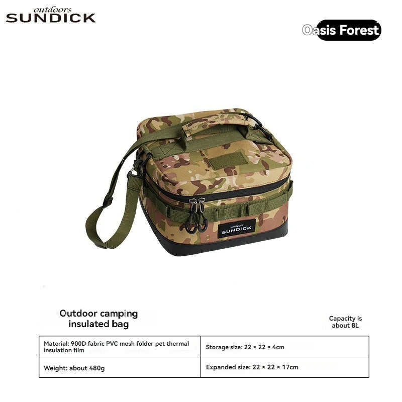 Large Picnic lce Bag 900D Cloth Camping Travel Organizer Waterproof Thermal Lunch Box for Camping BBQ Family Outdoor Activities