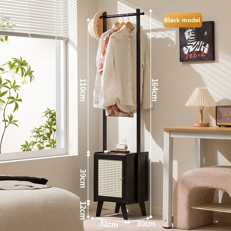 Small apartment solid wood Bedroom Unit with drawers and integrated hanger section