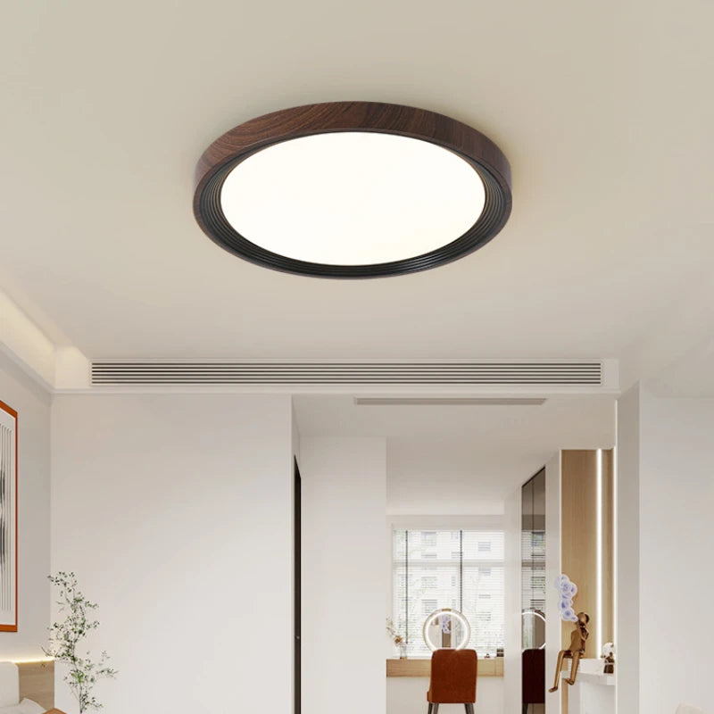 Ceiling Light - Minimalist Walnut Grain Light