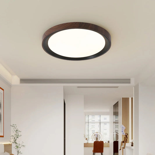 Ceiling Light - Minimalist Walnut Grain Light