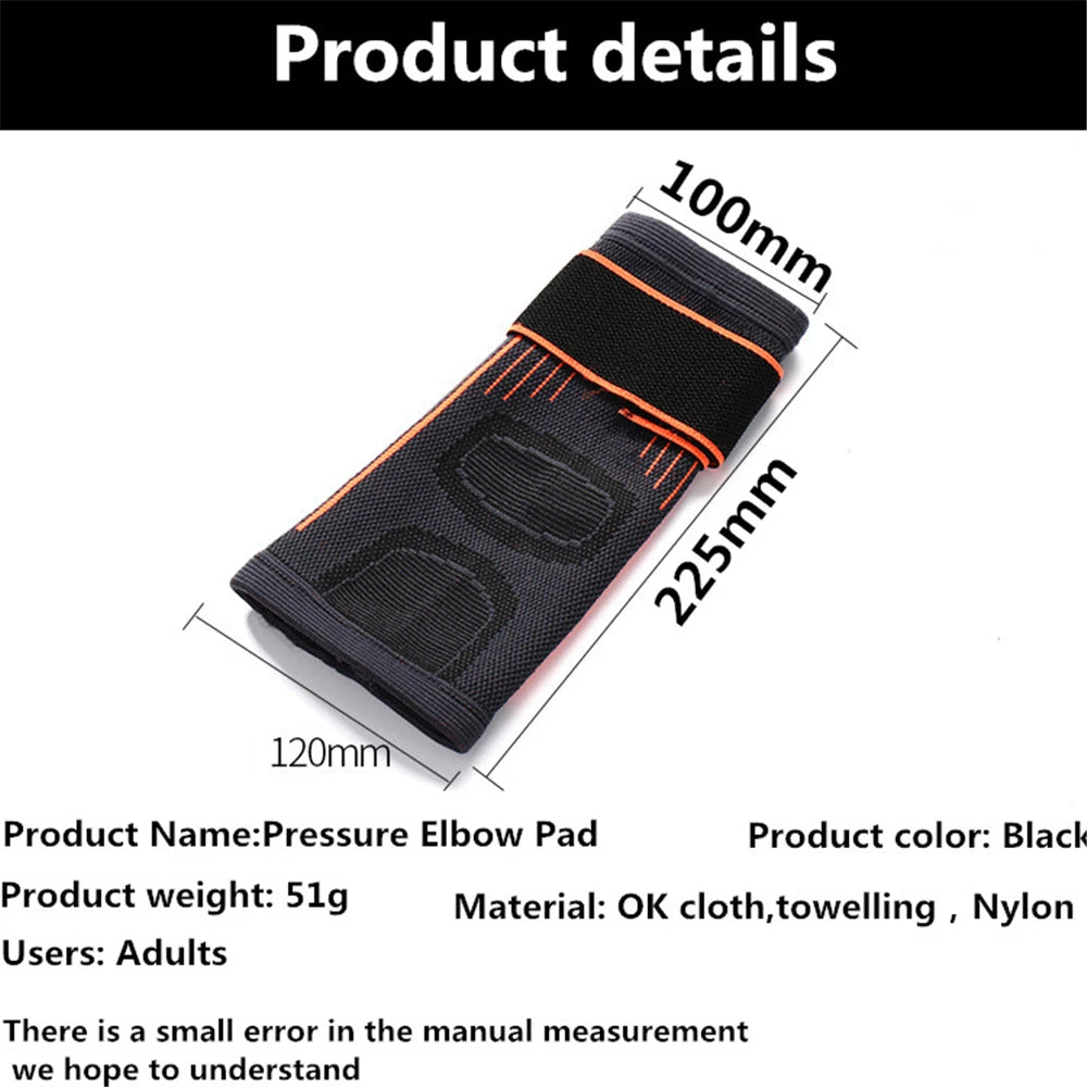 1Pcs Fitness Bandage Elbow Pads Tennis Elbow Reduce Joint Brace Compression Support Sleeve for TendonitisPain Support Protector