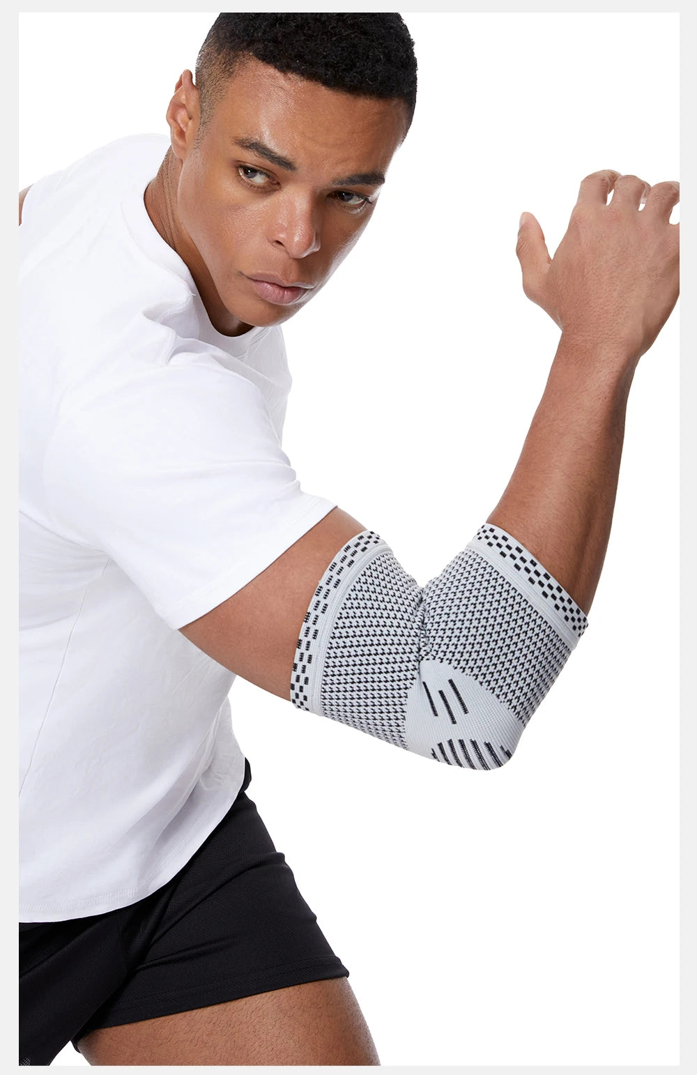 1Pcs Fitness Elbow Brace Compression Support Sleeve for Tendonitis, Tennis Elbow, Golf Treatment - Reduce Joint Pain