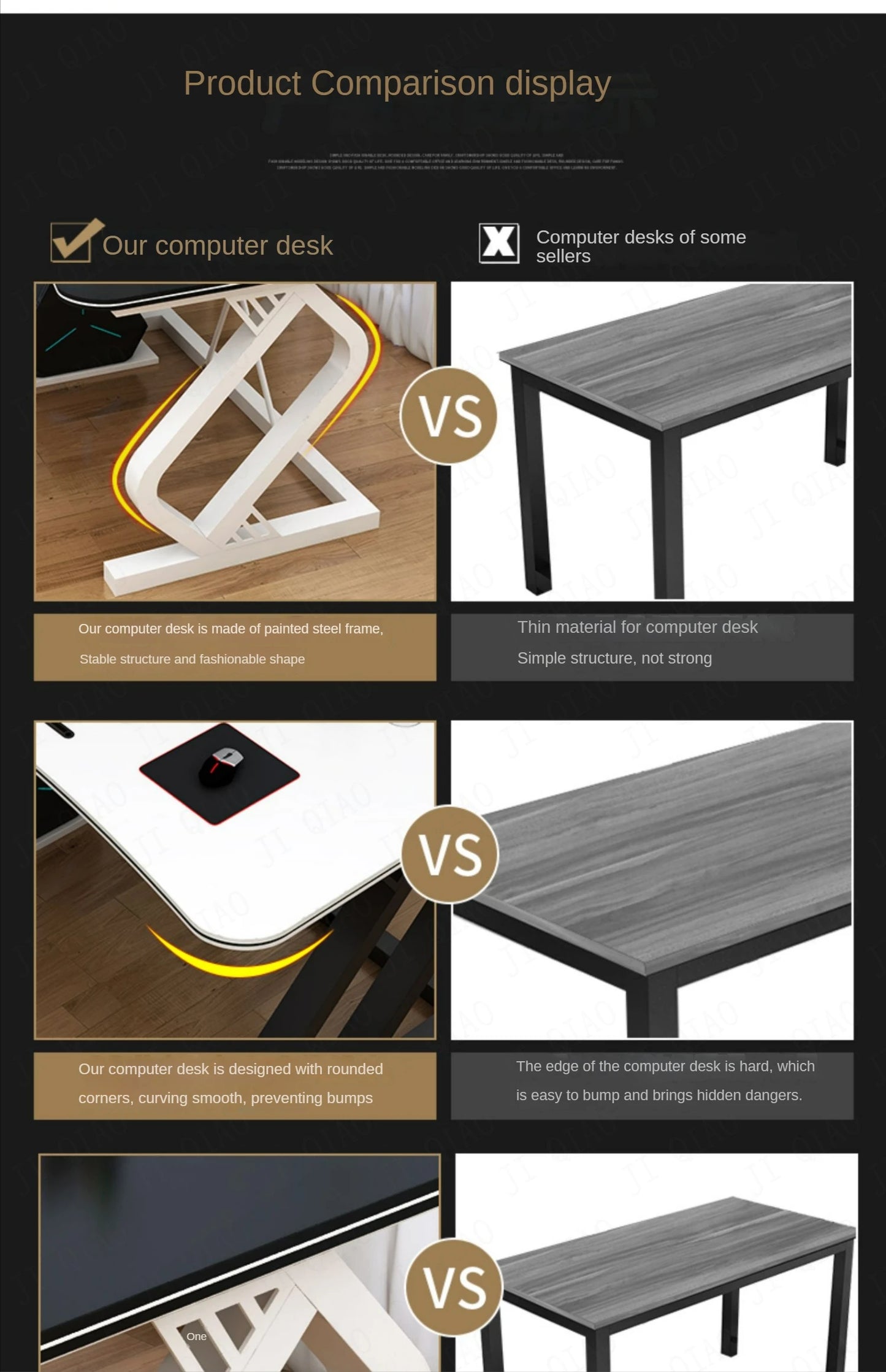 Stylish Office Work Desk or desktop Computer Gamer Desk