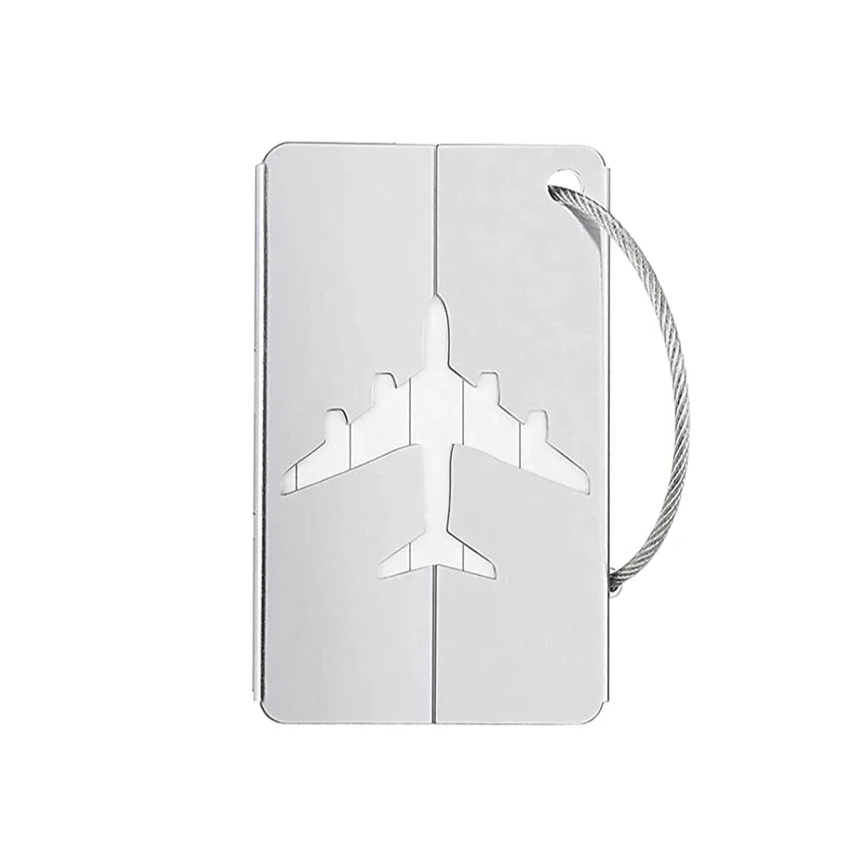 Aluminium Alloy Aircraft Luggage Tag with Name Travel Luggage Tag ID Card Anti-lost Solid Colour Travel Accessories