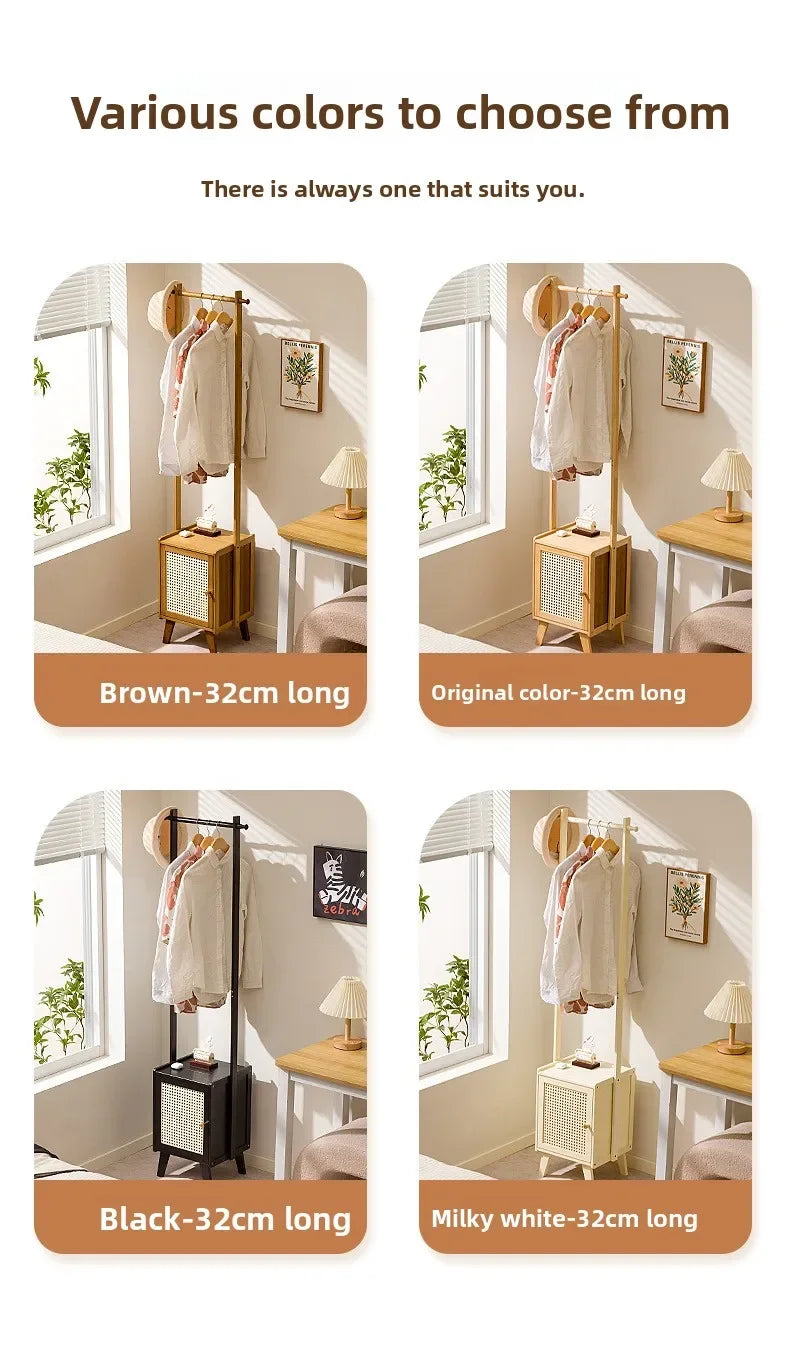 Small apartment solid wood Bedroom Unit with drawers and integrated hanger section