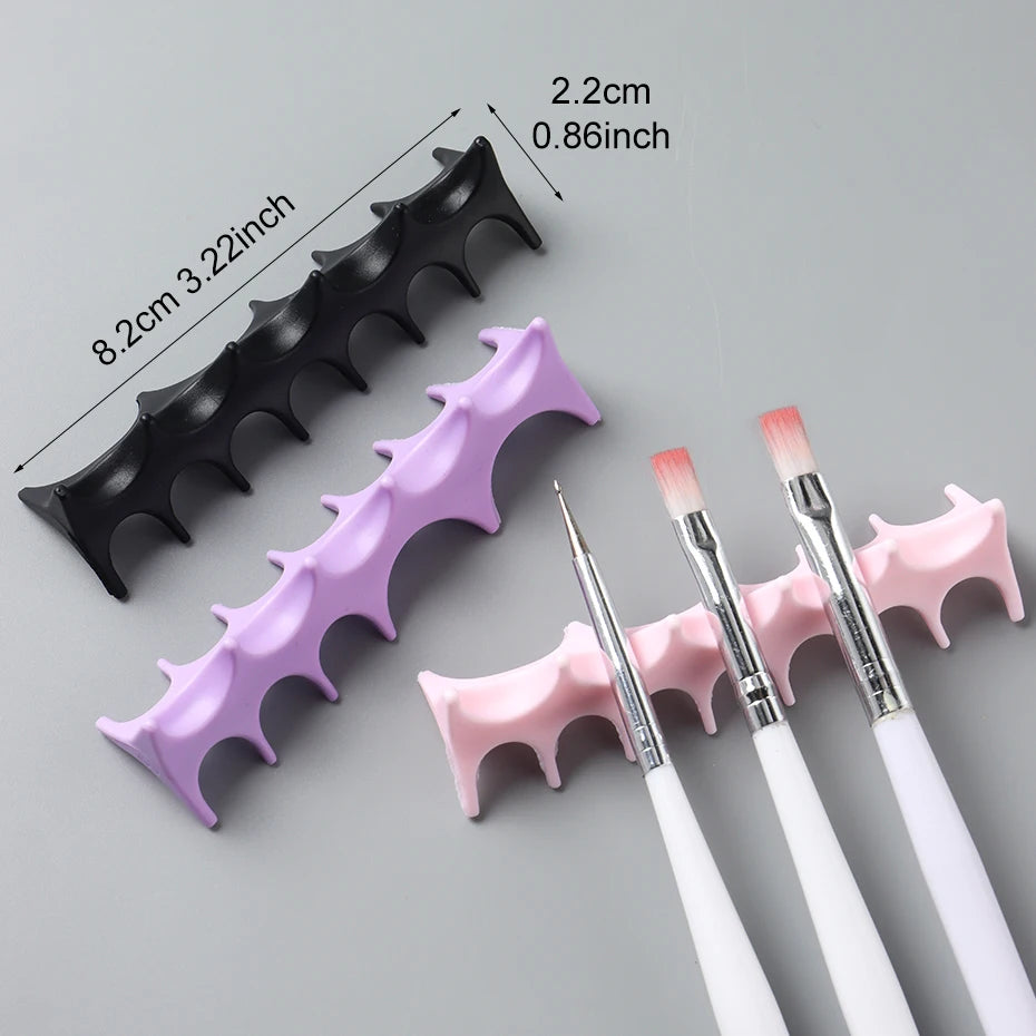 Soft Silicone Nail Pen Holder Brush Rack Shelf