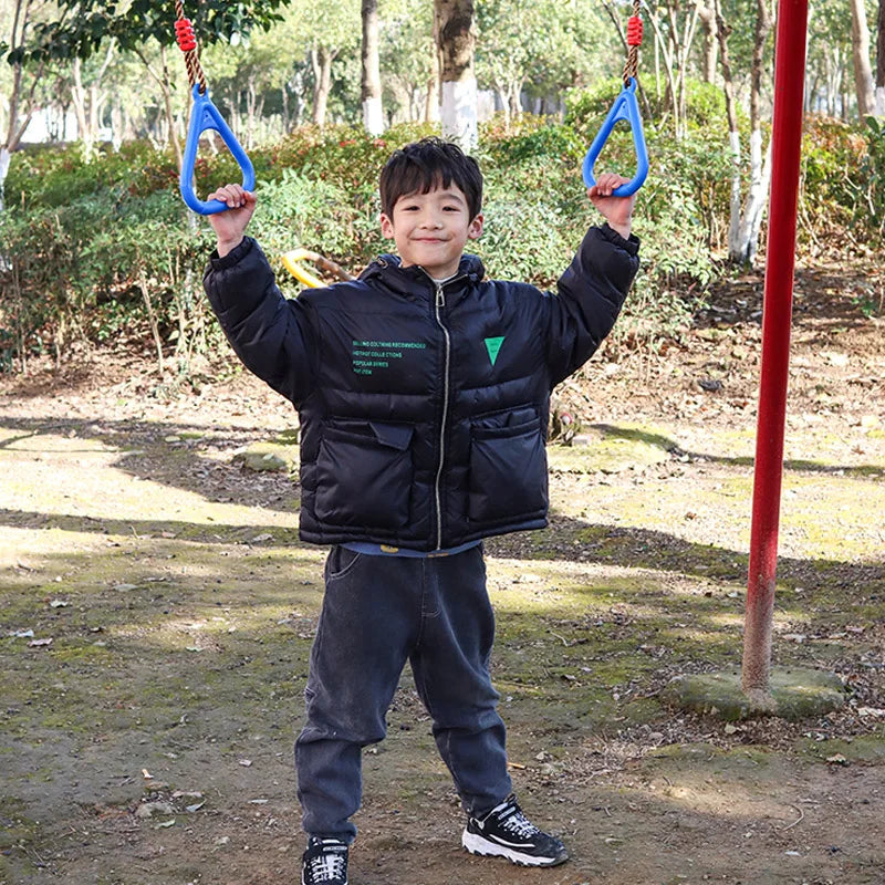 Kids Hanging Gymnastic Rings Indoor Outdoor Playground Swing