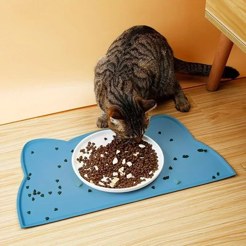 Pet Feeding Mat for Dogs Cats - Non-Slip Silicone