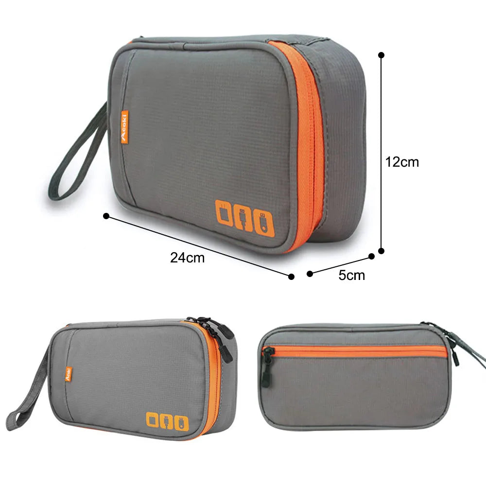 Portable Electronic Accessories Travel case,Cable Organizer Bag Gadget Carry Bag for iPad,Cables,Power,USB Flash Drive, Charger