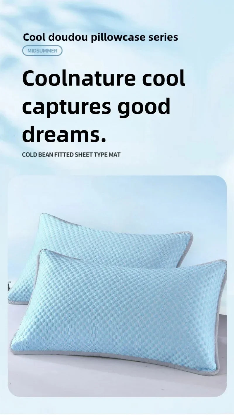Ice Silk Cooling Pillowcase New 2/1PC Breathable Summer Bedding Washable Pillow Cover 48x74cm Sleepers Air Conditioning Comfort