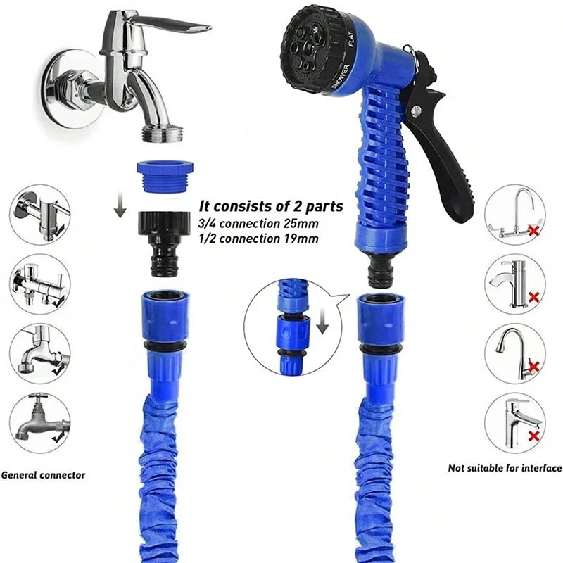 Expandable Magic Hose, High-Pressure Car Wash, 7Water Spraying Functions, Water Gun, Home Garden Watering Hose garden hose