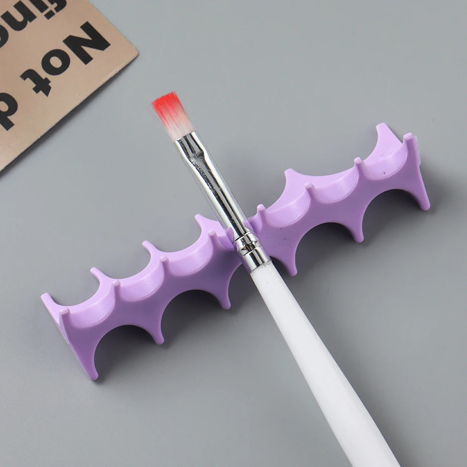 Soft Silicone Nail Pen Holder Brush Rack Shelf
