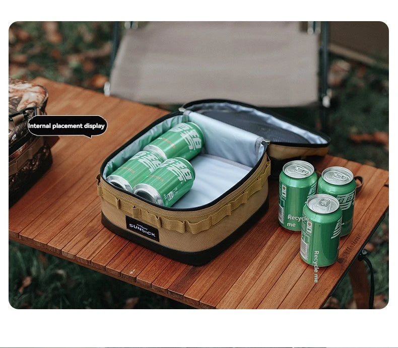 Large Picnic lce Bag 900D Cloth Camping Travel Organizer Waterproof Thermal Lunch Box for Camping BBQ Family Outdoor Activities