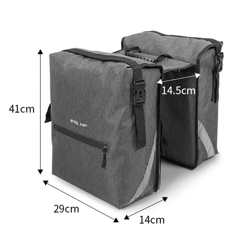 Cycling Bike Luggage Double Side Rear Rack Bike 2 In 1 Trunk Bag Mountain Road Bicycle Tail Seat Pannier Pack Carrier Bike Bag