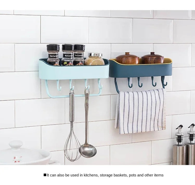 Bathroom Floating Wall - Mounted Shelves, Shower Hanging Basket