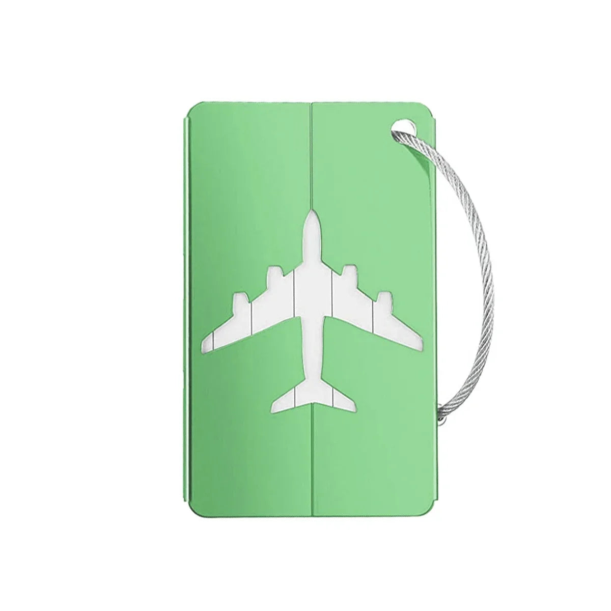 Aluminium Alloy Aircraft Luggage Tag with Name Travel Luggage Tag ID Card Anti-lost Solid Colour Travel Accessories