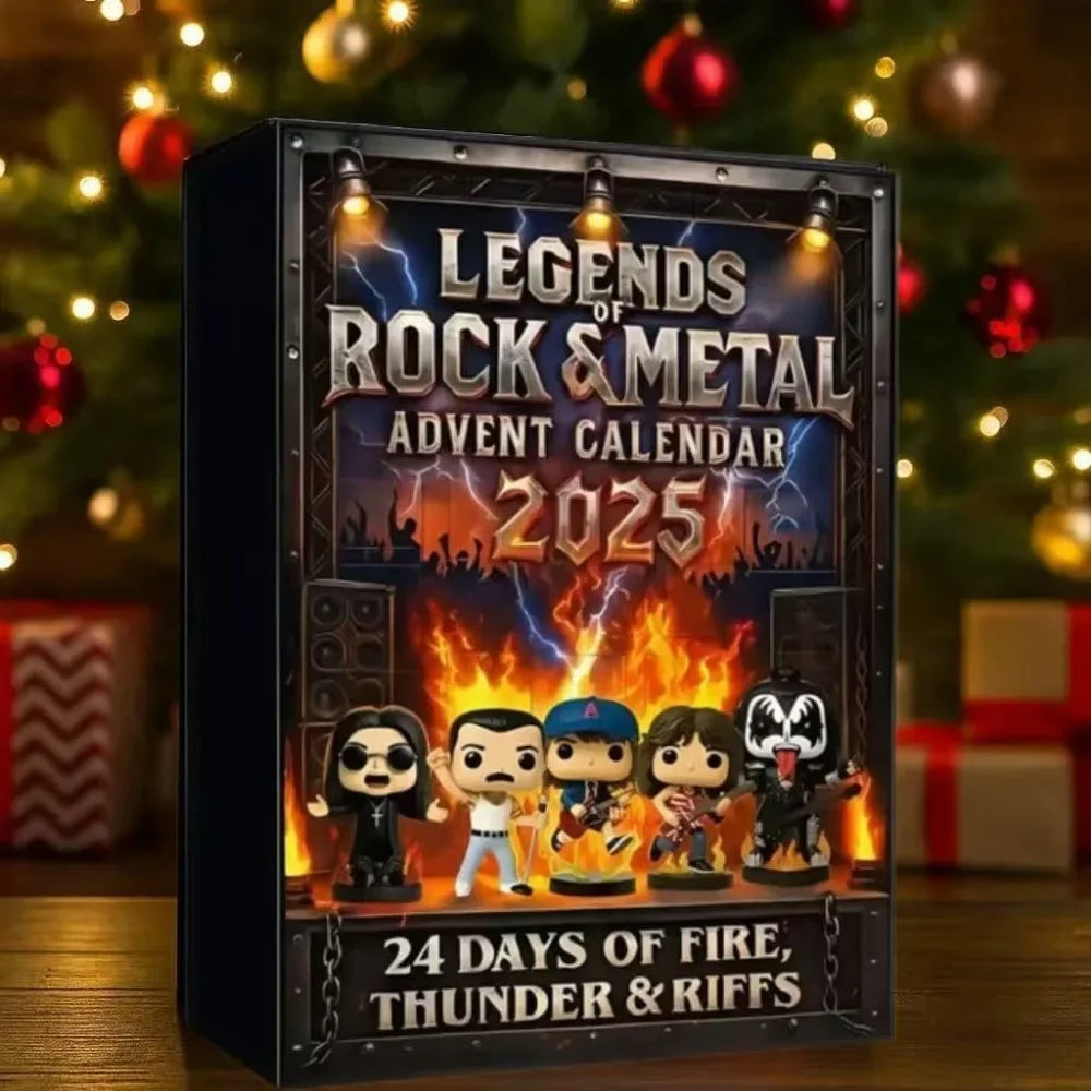 2026 Rock and Metal Advent Calendar 2D Flat Acrylic Iconic Music Character Collection Is Suitable for Rock and Metal Fans' Gifts