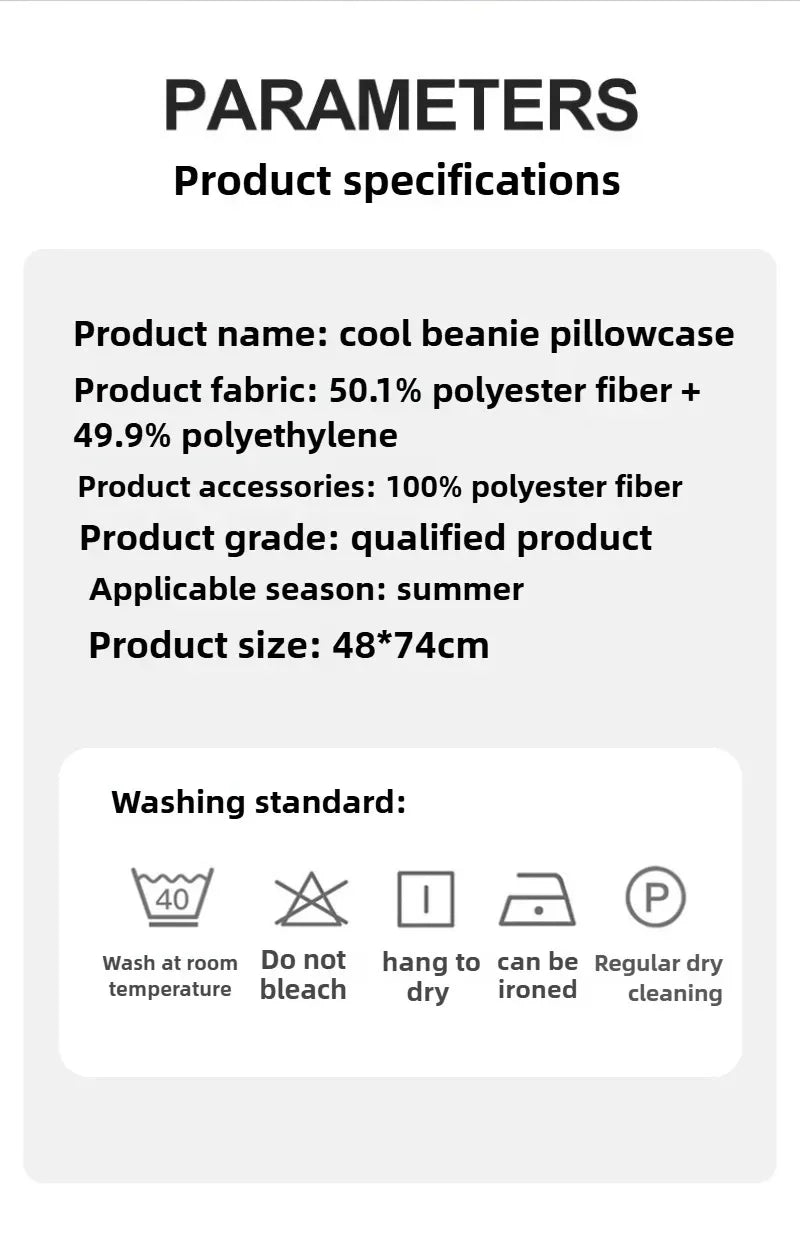 Ice Silk Cooling Pillowcase New 2/1PC Breathable Summer Bedding Washable Pillow Cover 48x74cm Sleepers Air Conditioning Comfort