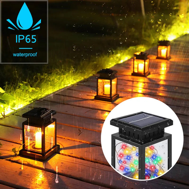 Solar LED Lights Outdoor Focus Floor Lanterns Panels