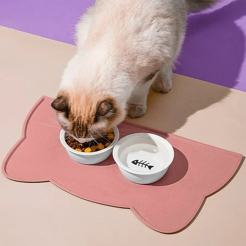 Pet Feeding Mat for Dogs Cats - Non-Slip Silicone