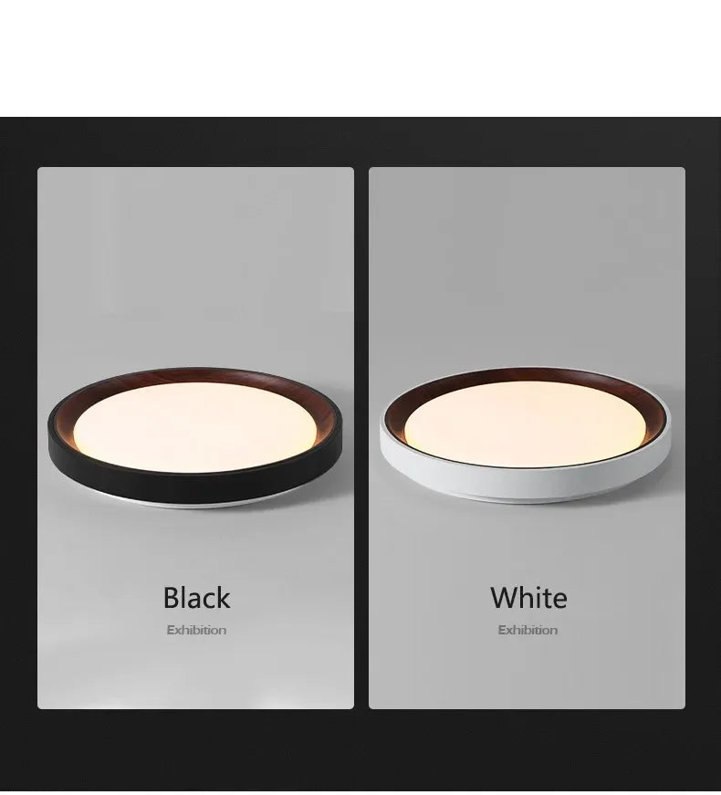 Ceiling Light - Minimalist Walnut Grain Light