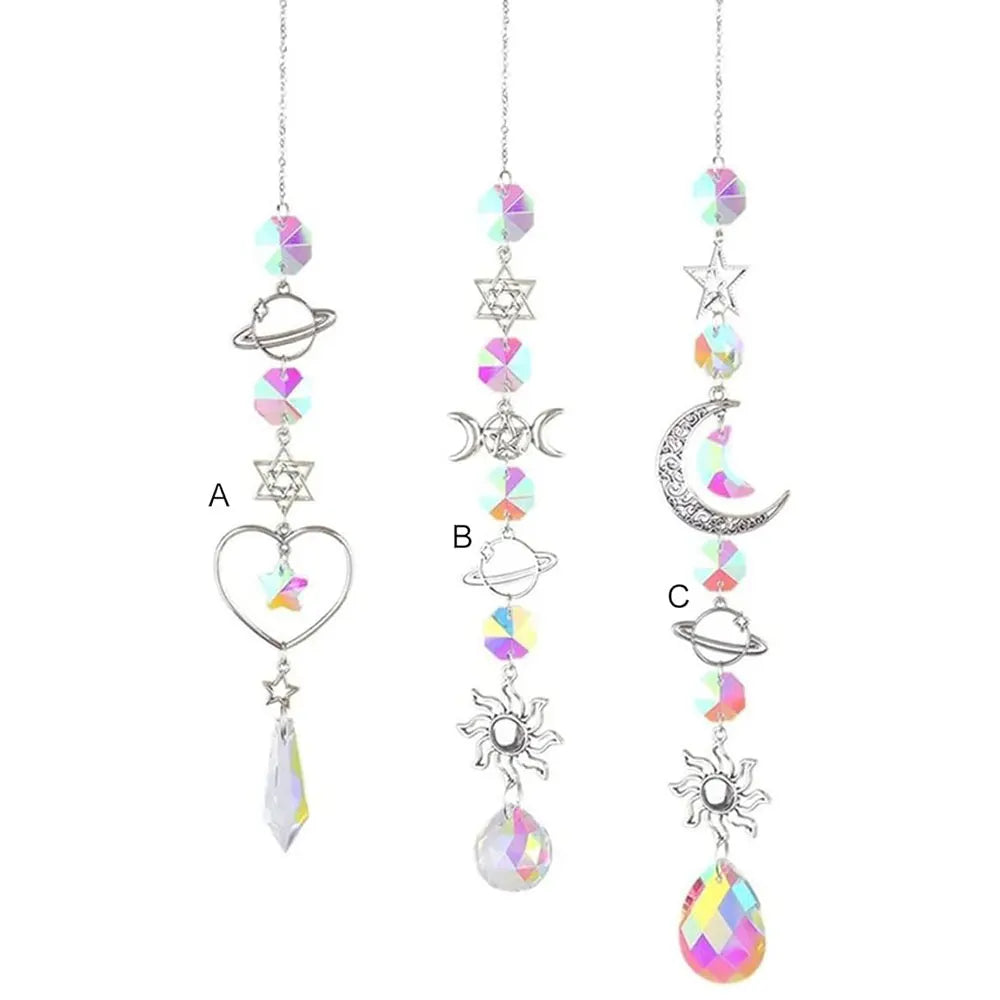 Crystal Wind Chime Rainbow Maker Sun Catcher Dream Catcher Pendant Home Garden Decor Wind Chime, Holiday, Festival, Home Decor,
