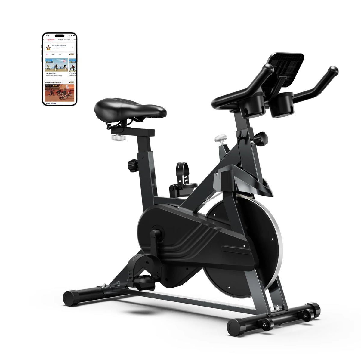 Superun Exercise Bike Home Ergometer Exercise Bike with Adjustable Magnetic Resistance Indoor Bicycle LCD Display 100 kg Load Capacity