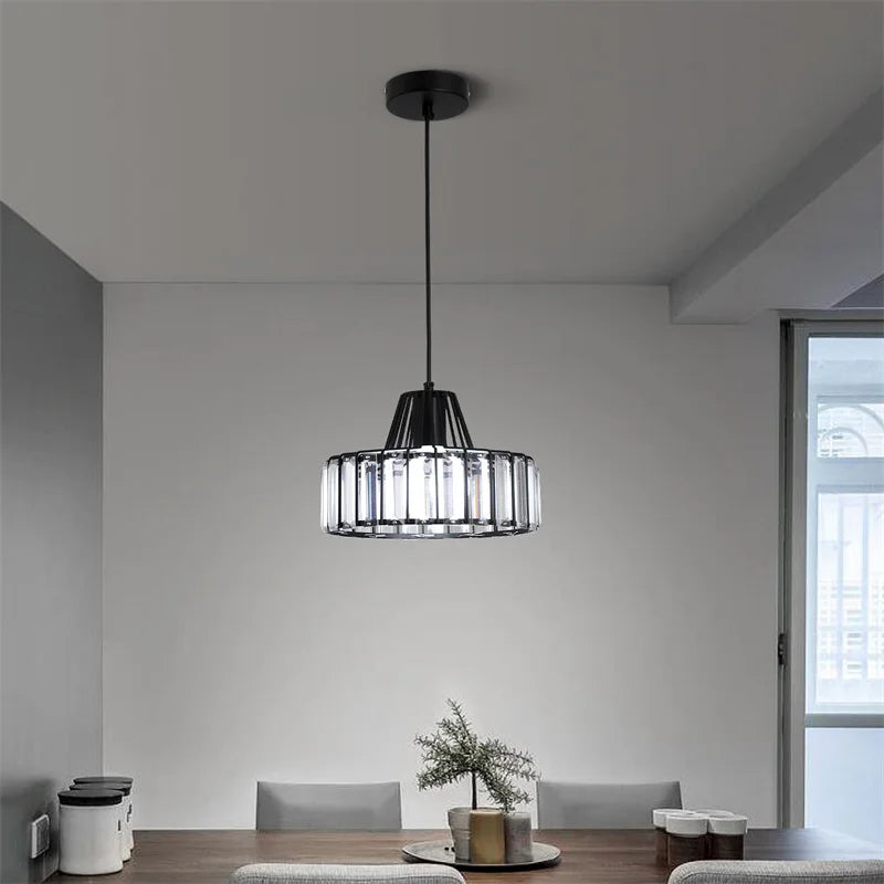 Modern Pendant Light Nordic Crystal Led Chandelier Hanging Ceiling Lamp Luxury Indoor Lustre Dining Room Kitchen Island Fixture