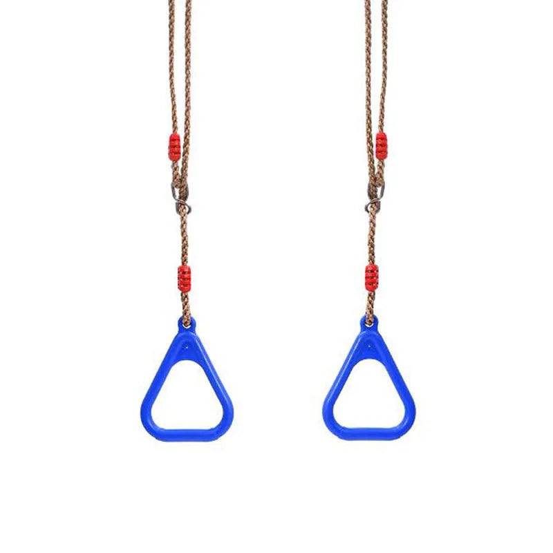 Kids Hanging Gymnastic Rings Indoor Outdoor Playground Swing