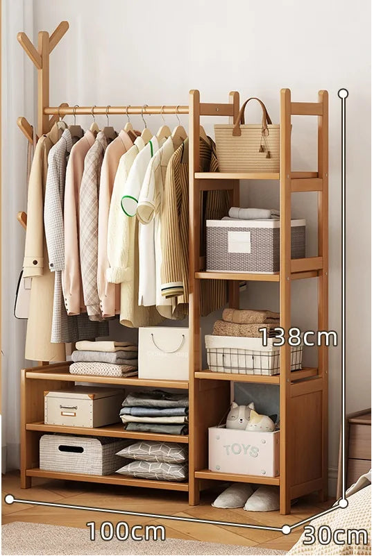 Coat rack floor bedroom hanger household multifunctional storage rack room simple modern bedroom storage cabinet
