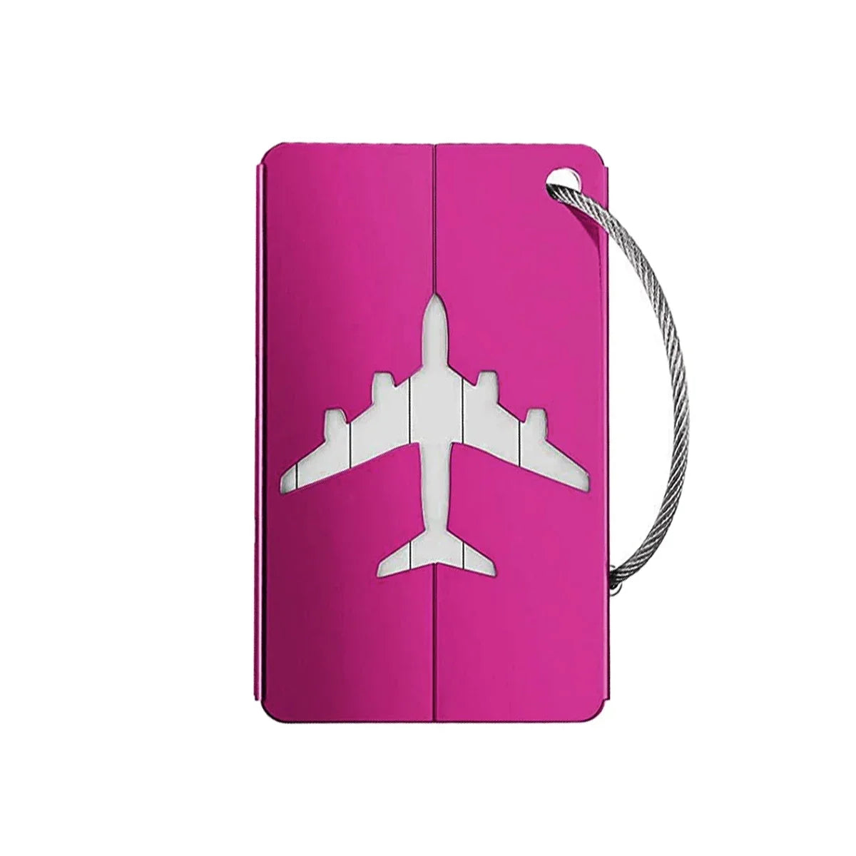 Aluminium Alloy Aircraft Luggage Tag with Name Travel Luggage Tag ID Card Anti-lost Solid Colour Travel Accessories