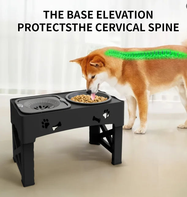 Pet Slow Feeder Bowl - Anti-Tip Design, Foldable for Travel - Dog/Cat Food Bowl