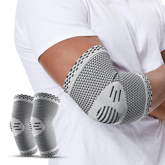 1Pcs Fitness Elbow Brace Compression Support Sleeve for Tendonitis, Tennis Elbow, Golf Treatment - Reduce Joint Pain