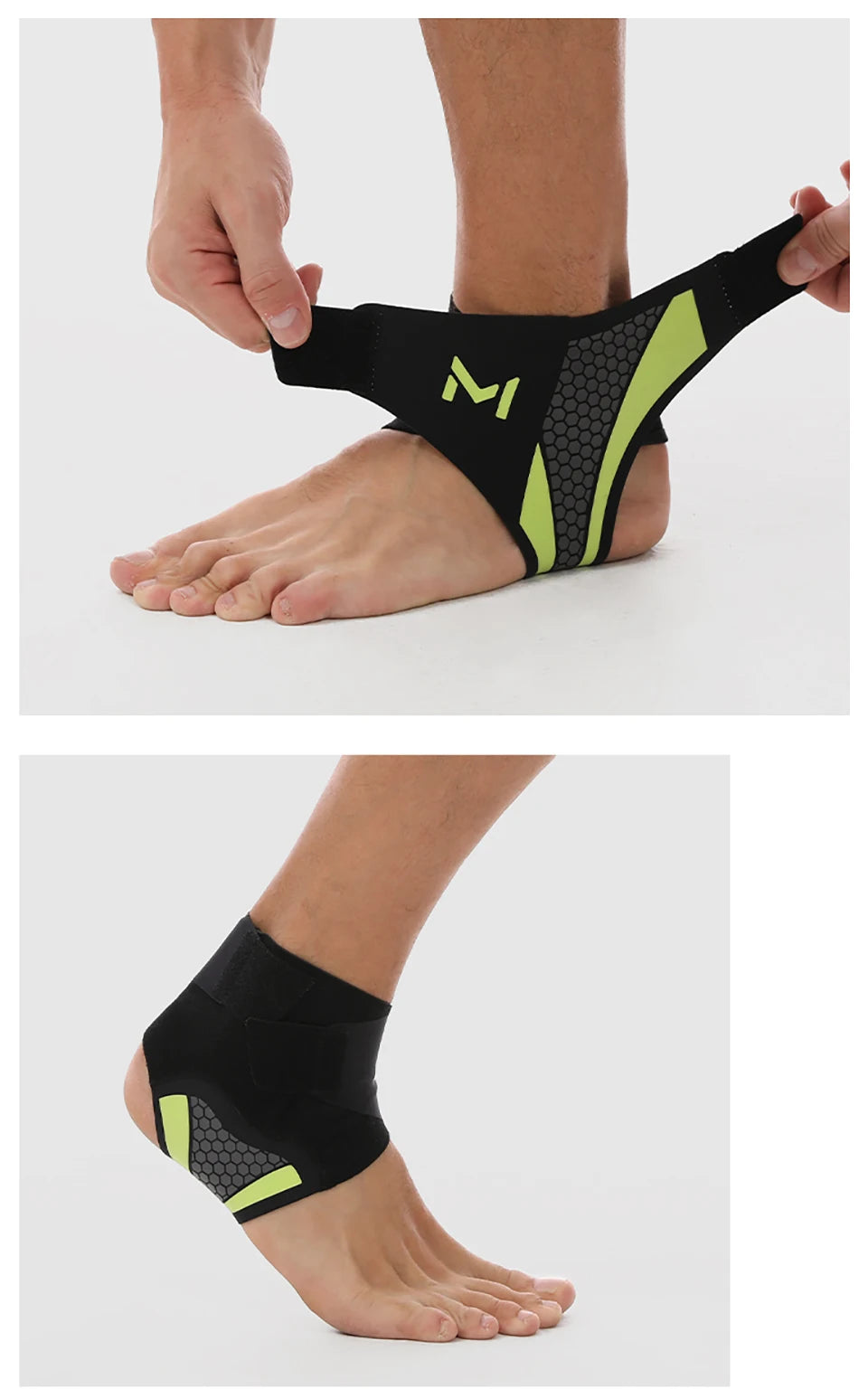 GTUBIKE 1PC Ankle Brace & Elastic Supports for Men and Women,Foot Support Ankle Compression Sleeve,Foot Wrap Ankle Brace Sleeves