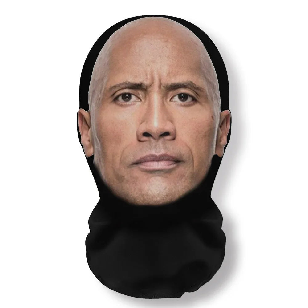3D Funny Pattern Mesh Face Mask Head Cover Party Halloween Cosplay Props UV Protection Shield Ronaldo Pattern
