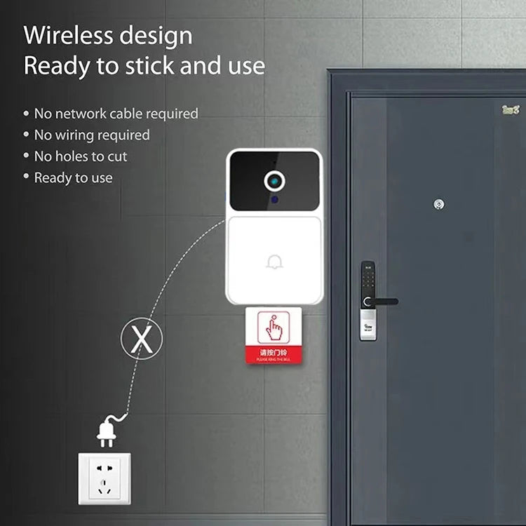 Home Security Video Doorbell: Wireless HD Camera,  Intercom & Voice Feature