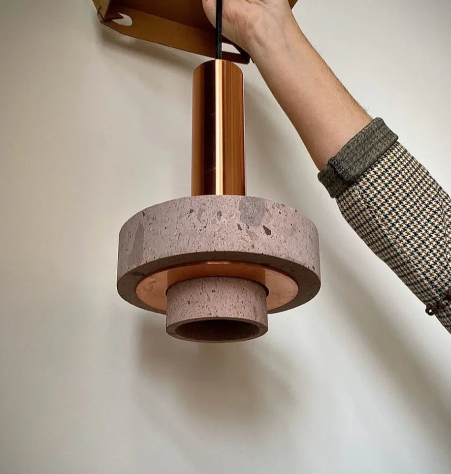 Nordic Bedroom Bed Modern Simple Intelligent Marble Chandelier