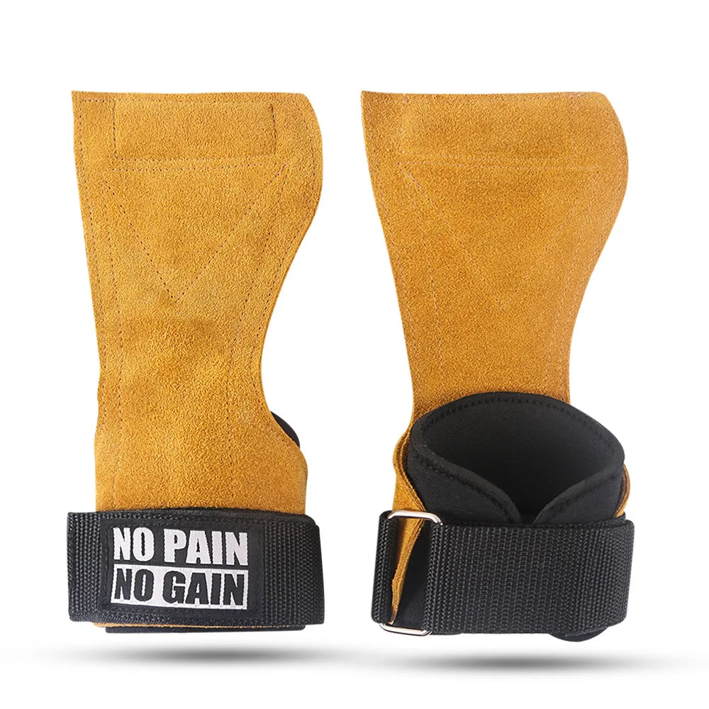 Gym Grips Cowhide Palm Guards Weightlifting Gloves - Unisex