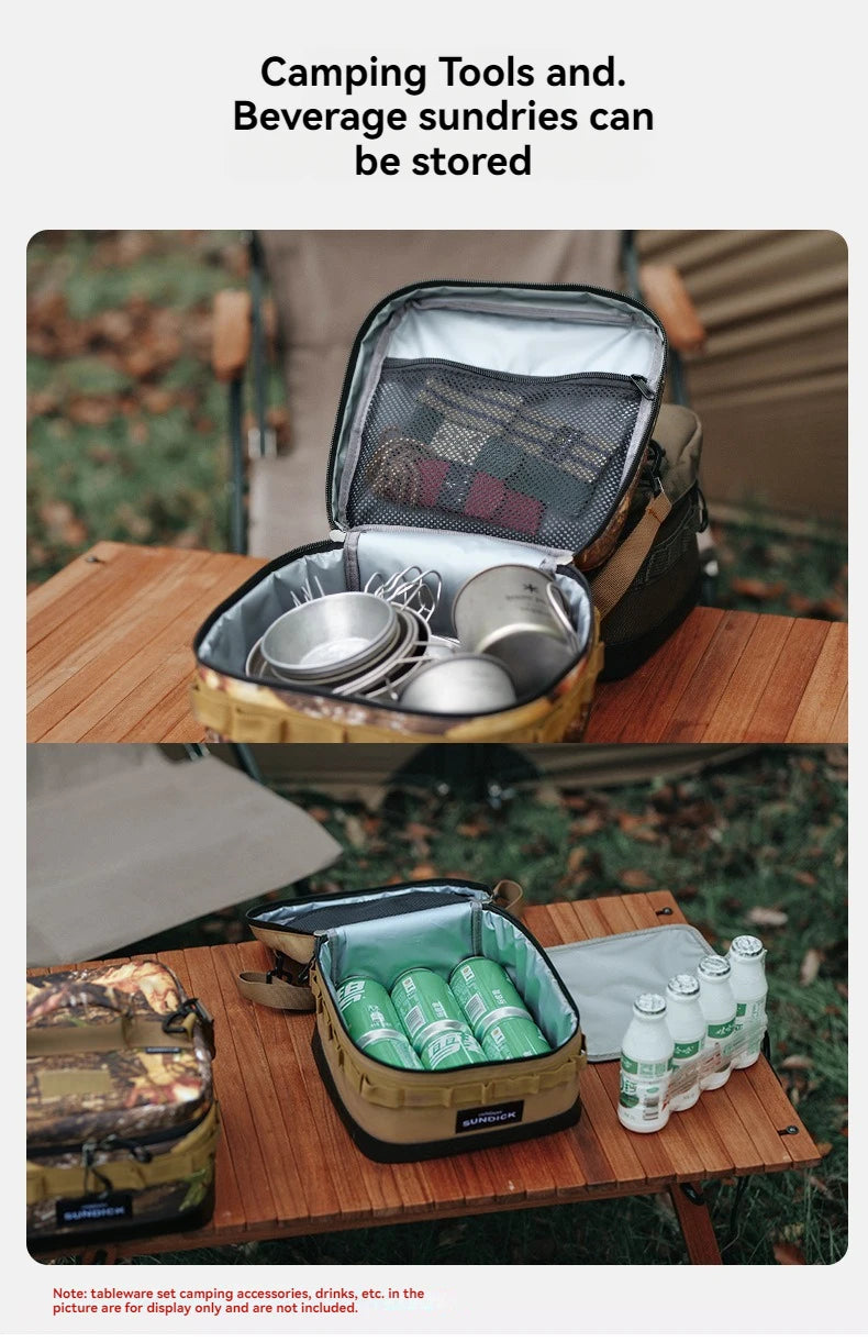Large Picnic lce Bag 900D Cloth Camping Travel Organizer Waterproof Thermal Lunch Box for Camping BBQ Family Outdoor Activities