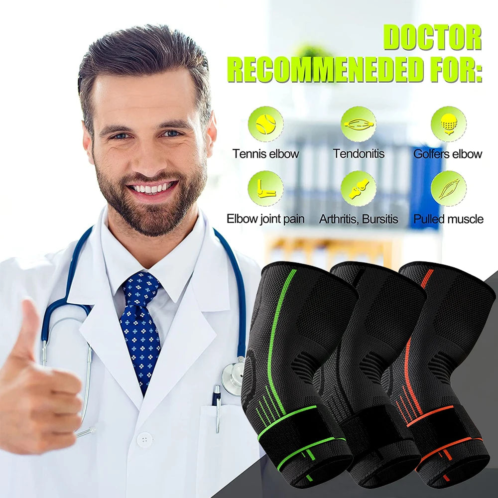 Elbow Brace for Tendonitis & Tennis Elbow,Compression Sleeve for Arthritis,Workouts Reduce Joint Pain During Fitness Activity