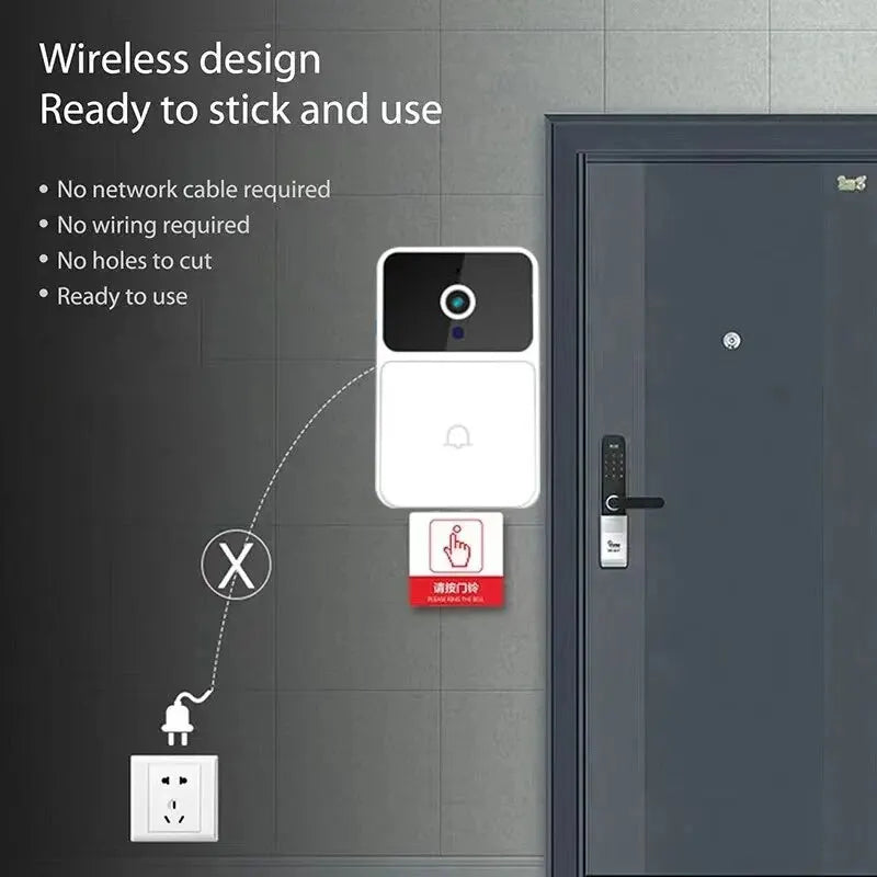 Home Security Video Doorbell: Wireless HD Camera,  Intercom & Voice Feature