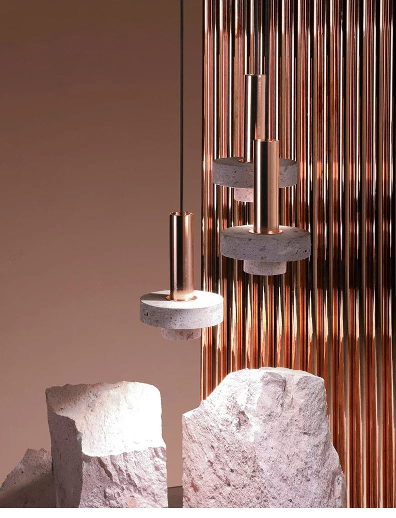 Nordic Bedroom Bed Modern Simple Intelligent Marble Chandelier