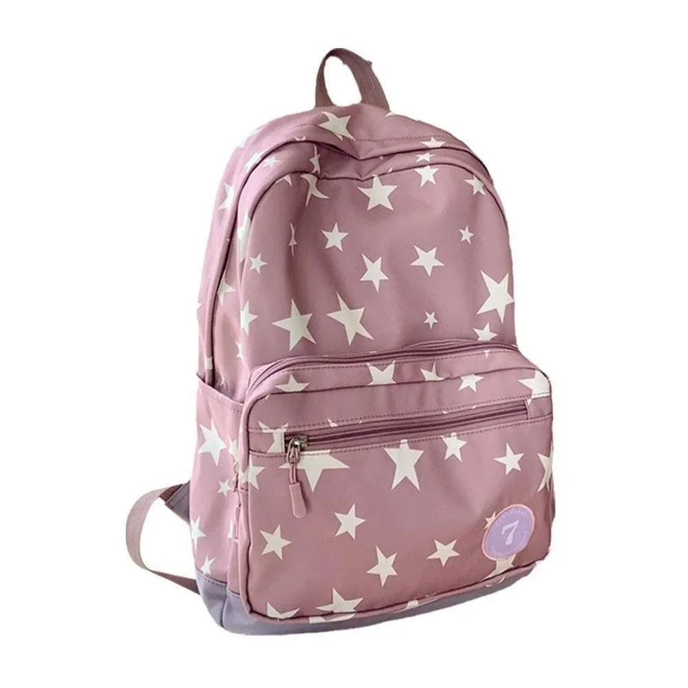 Star School Rucksack Korean Style Large Capacity Travel Backpack Nylon Travel Bag Student Back To School Casual Bookbag