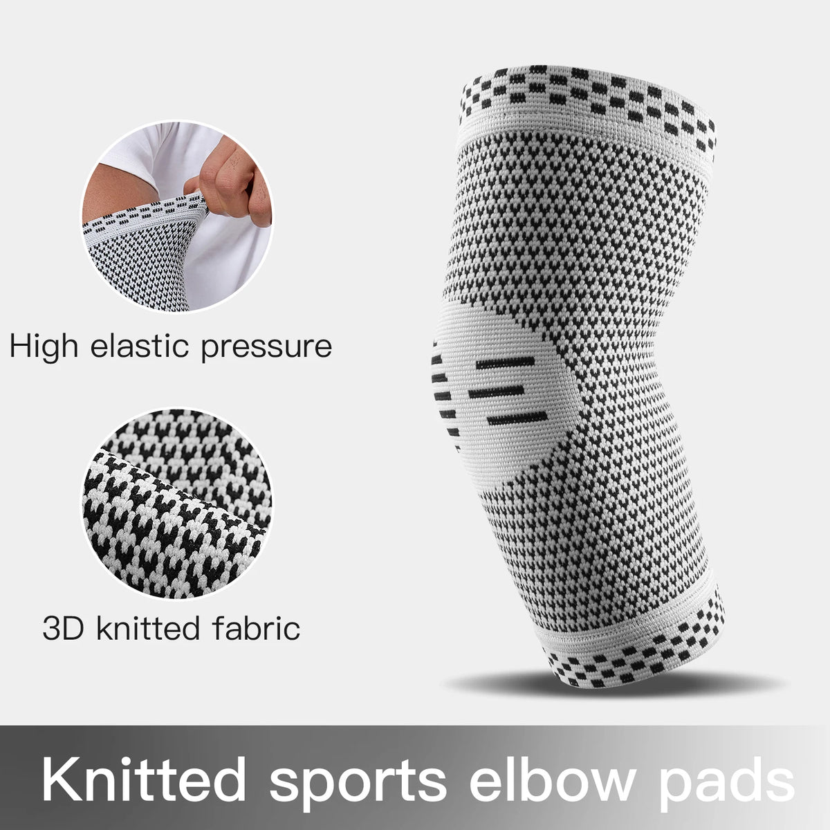 1Pcs Fitness Elbow Brace Compression Support Sleeve for Tendonitis, Tennis Elbow, Golf Treatment - Reduce Joint Pain