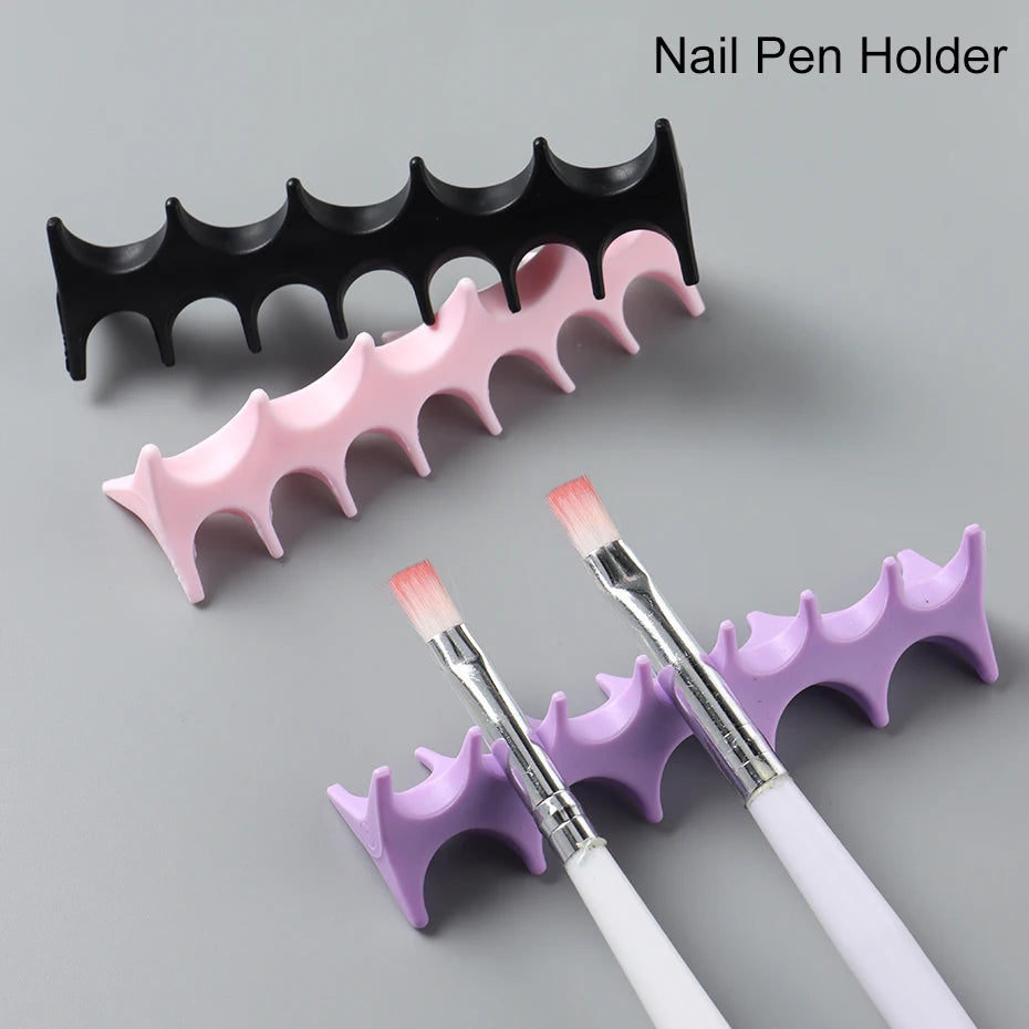 Soft Silicone Nail Pen Holder Brush Rack Shelf
