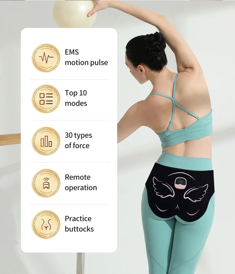 Electric Butt Muscle Stimulator EMS Hips Trainer USB Rechargable Buttocks Lifting Muscle Toner Lose Weight Burning Fat Fitness