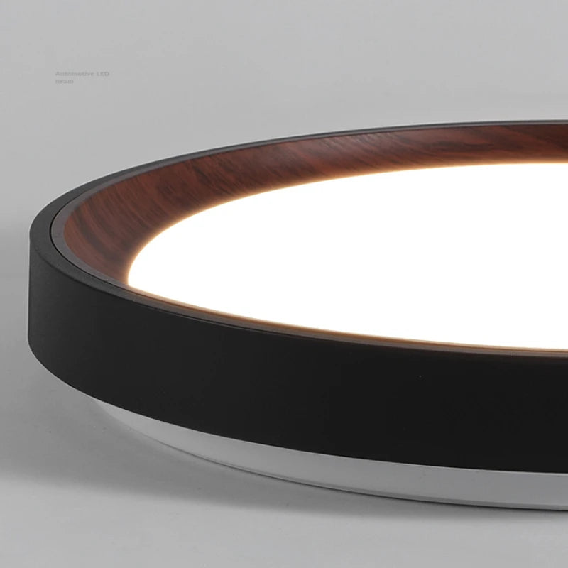 Ceiling Light - Minimalist Walnut Grain Light